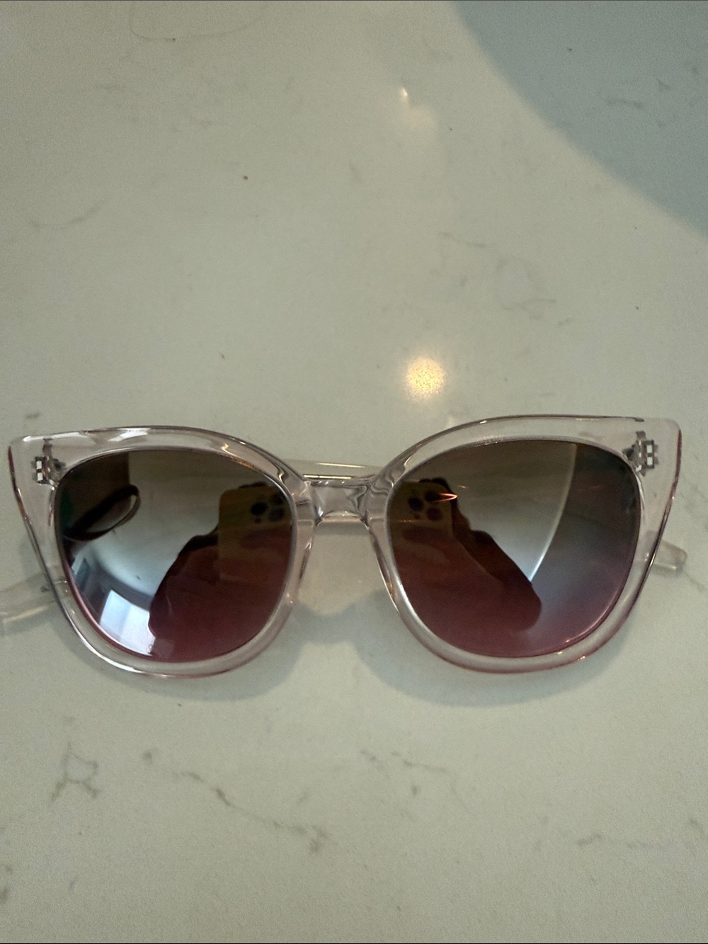 Barton Perreira Bolsha Clear Frame Cat Eye Sunglasses with Gradient Lenses